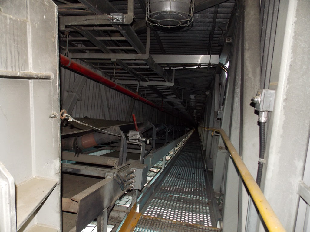 1250 feet of 36 inch enclosed conveyor belt