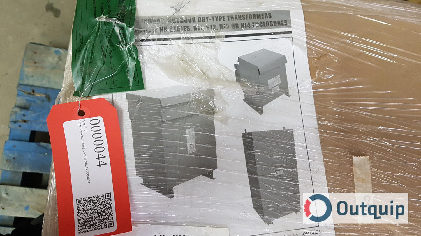 TRANSFORMER 45KVA DISTRIBUTION 600/3/60-208/120 VOLT C/W TAPS HAMMOND #NMK045PBC