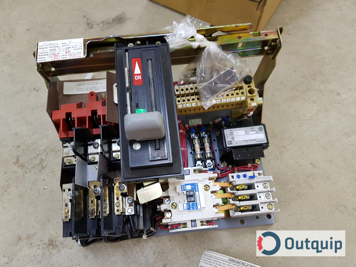 STARTER,SIZE 2 CUTLER-HAMMER FVNR PART #CALG82021,600 VOLT, 3 PHASE,60 AMP FOR FREEDOM