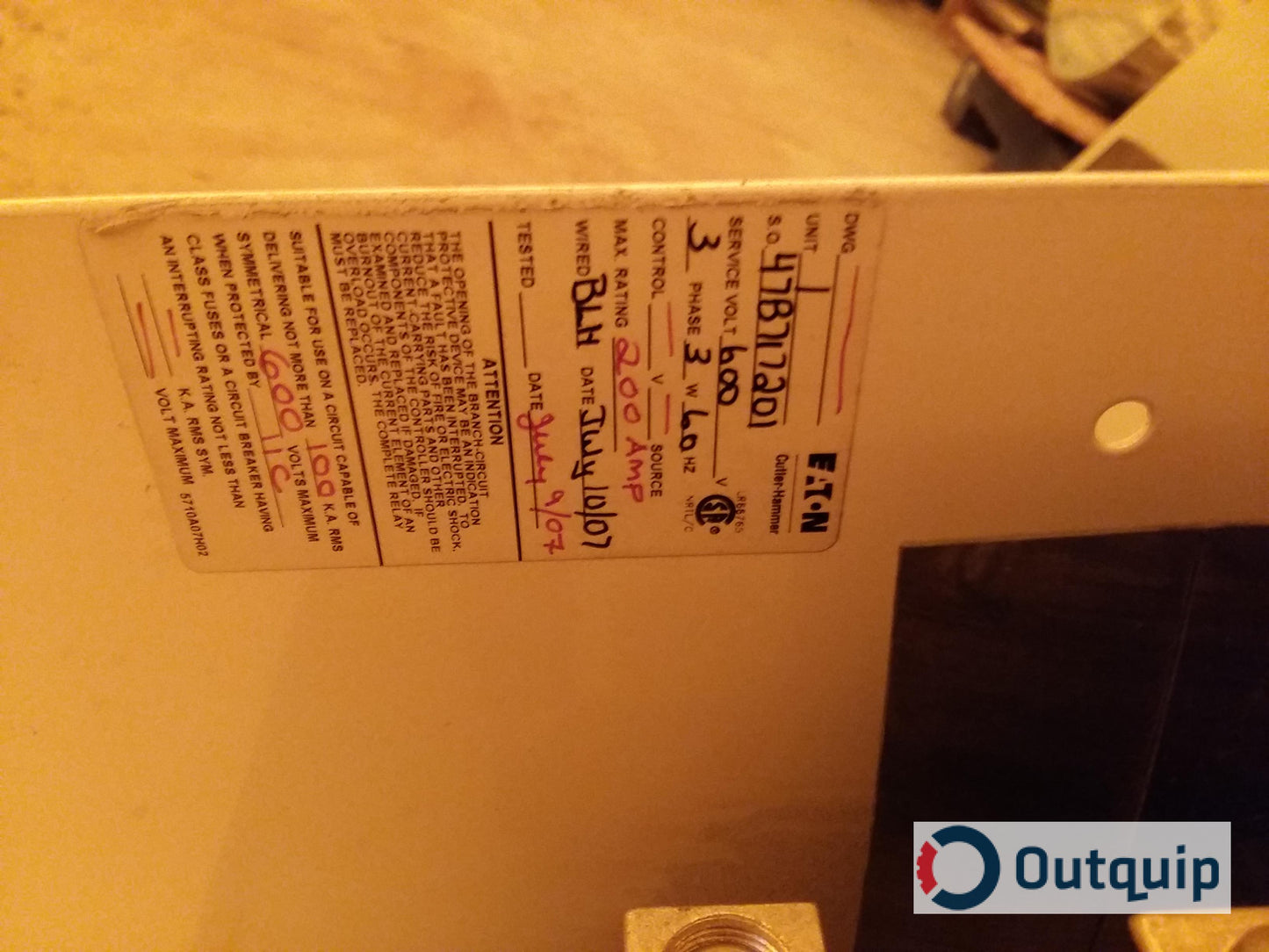 Cutler-Hammer switchbox