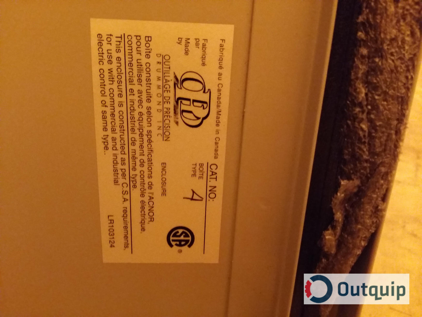 PANEL, OPERATOR DOOR RCGH 3 HP 575 VOLT WALL MOUNTED C/W PB OPEN/CLOSE/STOP M&I DOOR
