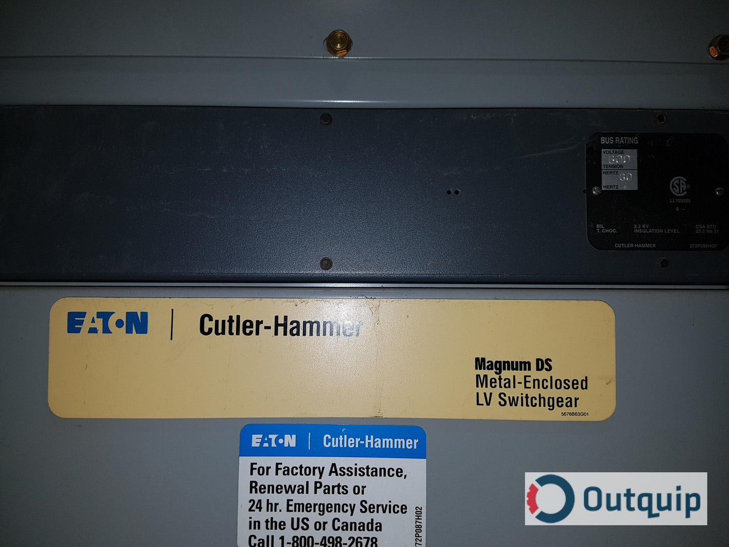 Cutler-Hammer Magnum DS Metal Enclosed LV Switchgear
W/ 1 X Digitrip 520 Magnum DS MDS630 (3000A TRIP)
AND 4 X Digitrip 520M Magnum DS MDS608 (600A TRIP)
AND 1 X Square D PowerLogic ION 7550