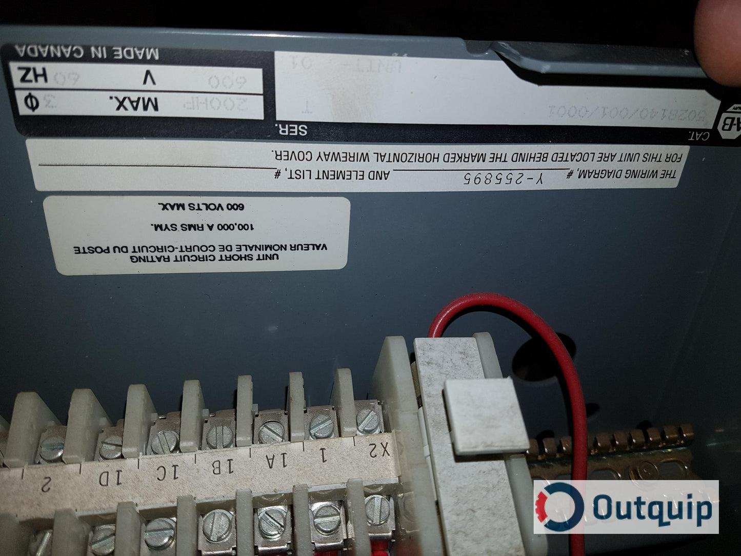STARTER,ALLEN-BRADLEY SIZE 5 FOR UNIT SCA2100MCC *FOR EFFLUENT BUILDING MCC