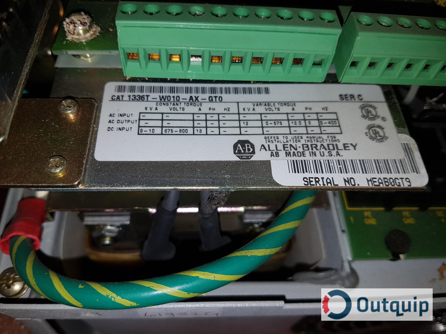 Allen-Bradley 1336T AC DRIVE, 10 HP, 775VDC