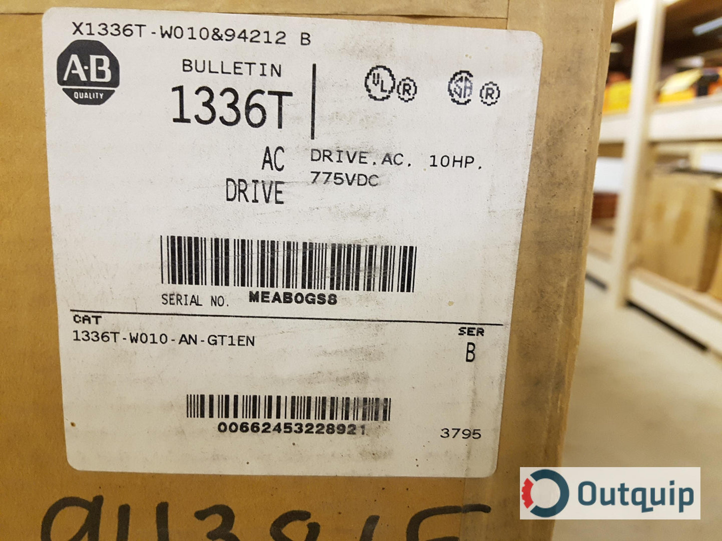 Allen-Bradley 1336T AC DRIVE, 10 HP, 775VDC