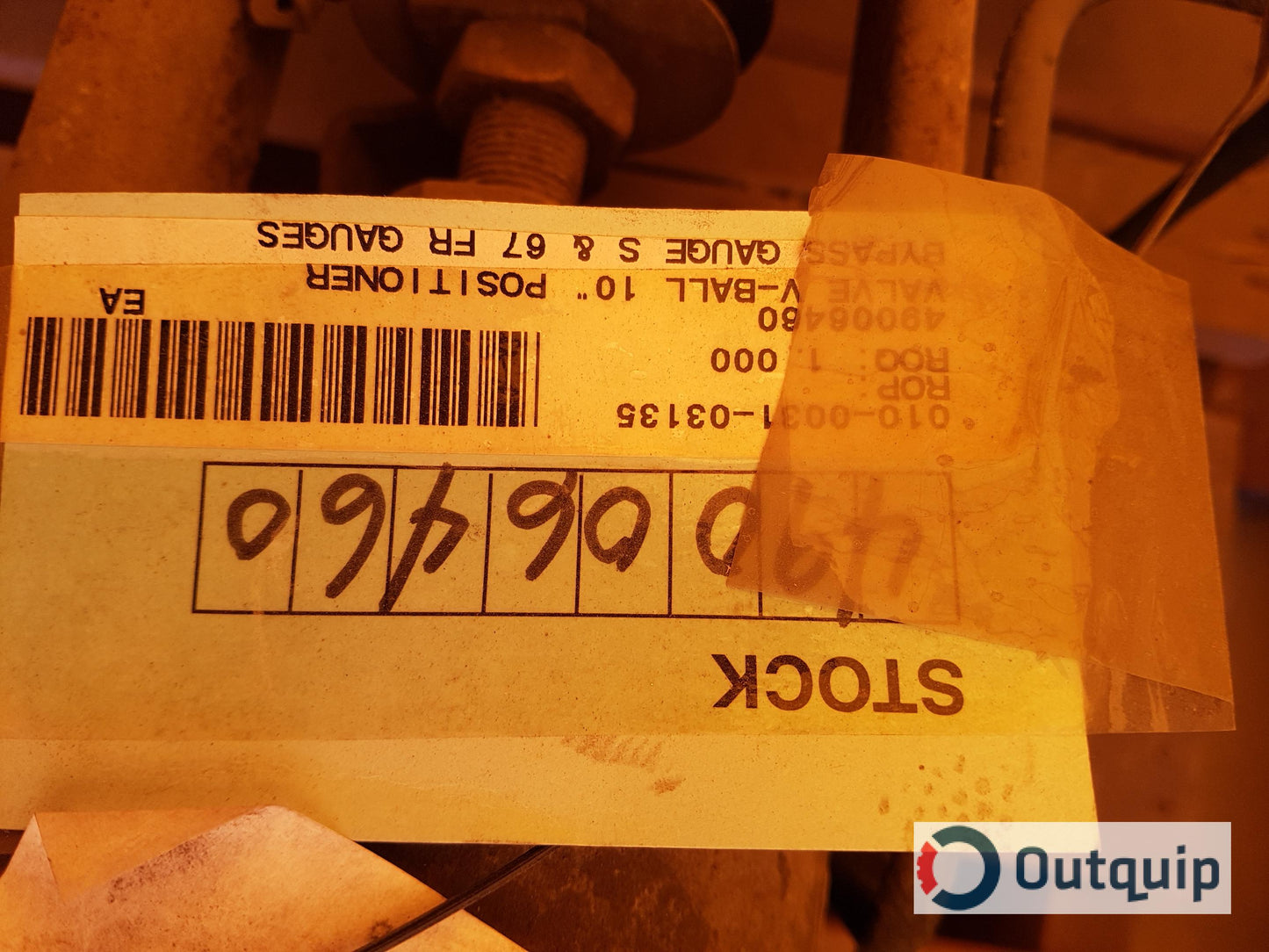 VALVE,V-BALL 10" FISHER 657-8- 46 C/W 3580 POSITIONER BYPASS GAUGES & 67 FR AIR SET 3-15