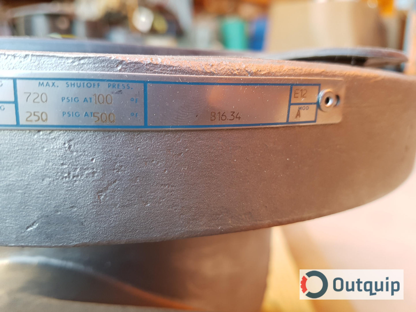 VALVE, 6" METSO MODEL 730S313700WT, ONE PIECE BODY RATED TO 500 DEG F C/W 300#