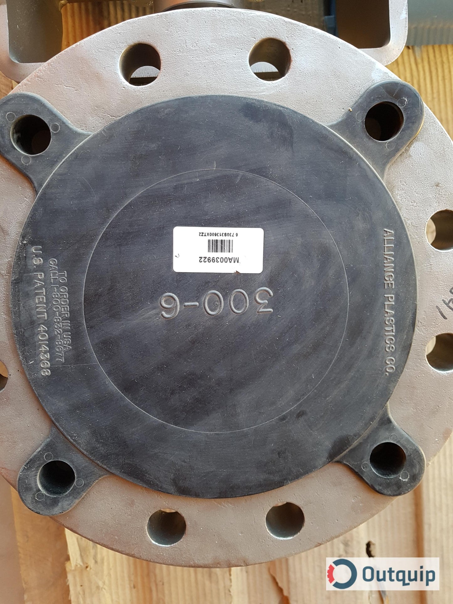 VALVE, 6" METSO MODEL 730S313700WT, ONE PIECE BODY RATED TO 500 DEG F C/W 300#