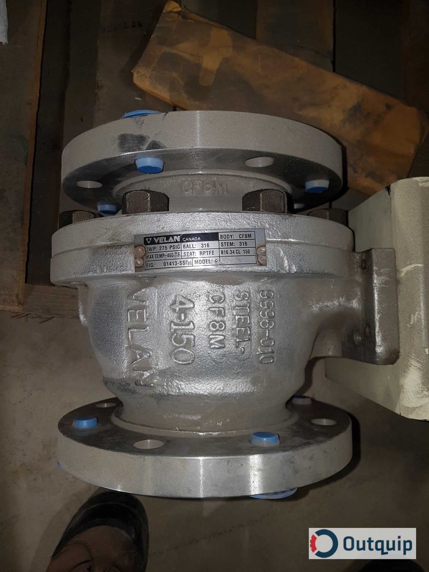 VALVE, VELAN 4" SB150 ELOMATIC 1035-GO-ASCO-67AFR -REPAIRABLE *FOR TRS ODOUR REDUCTION