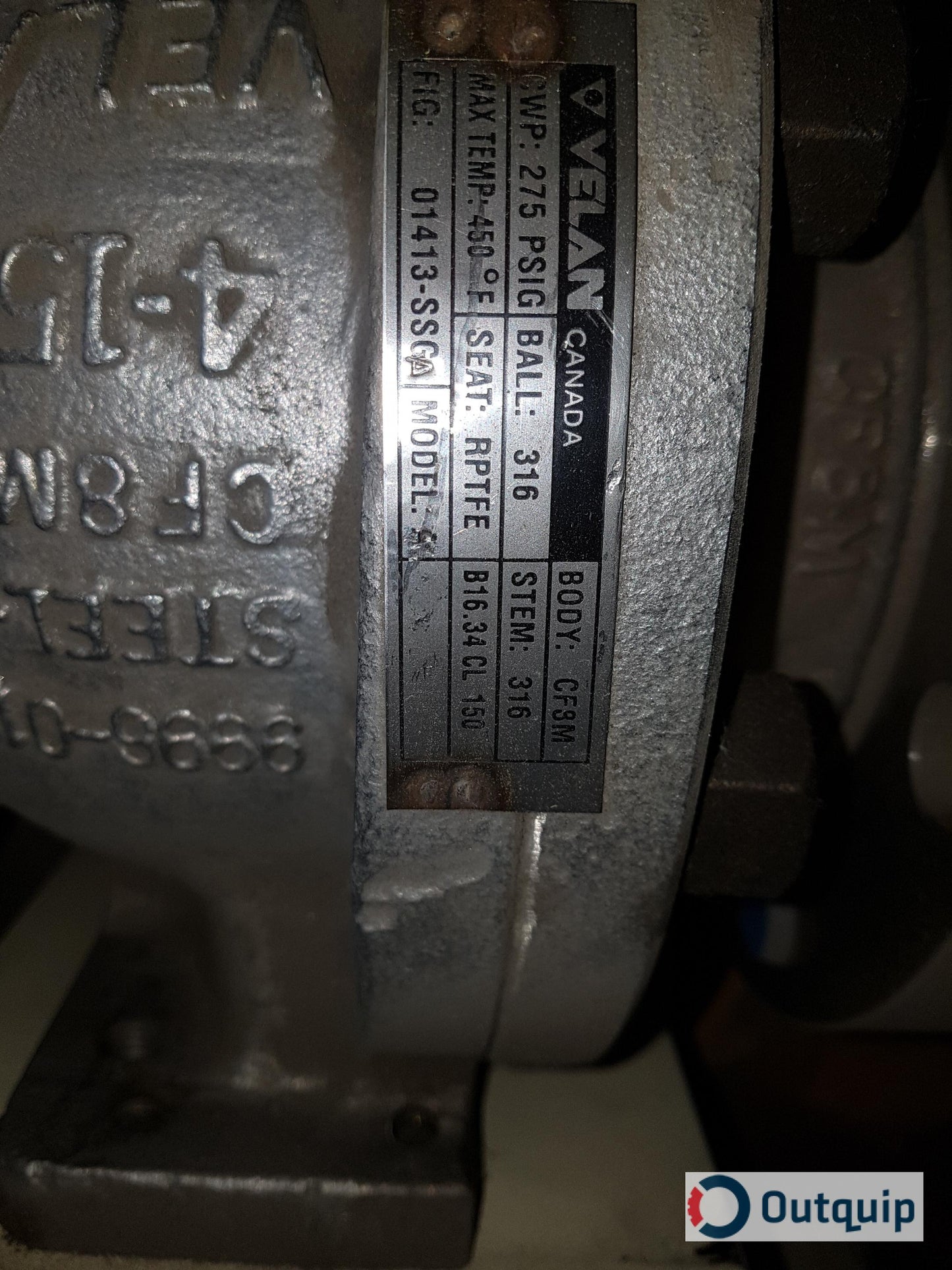 VALVE, VELAN 4" SB150 ELOMATIC 1035-GO-ASCO-67AFR -REPAIRABLE *FOR TRS ODOUR REDUCTION