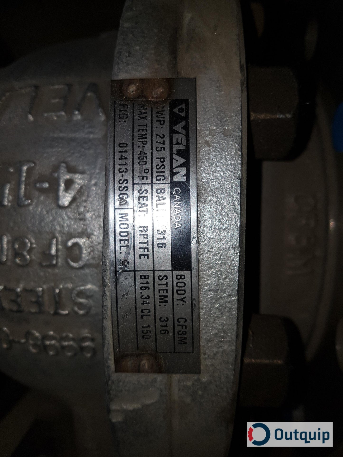 VALVE, VELAN 4" SB150 ELOMATIC 1035-GO-ASCO-67AFR -REPAIRABLE *FOR TRS ODOUR REDUCTION
