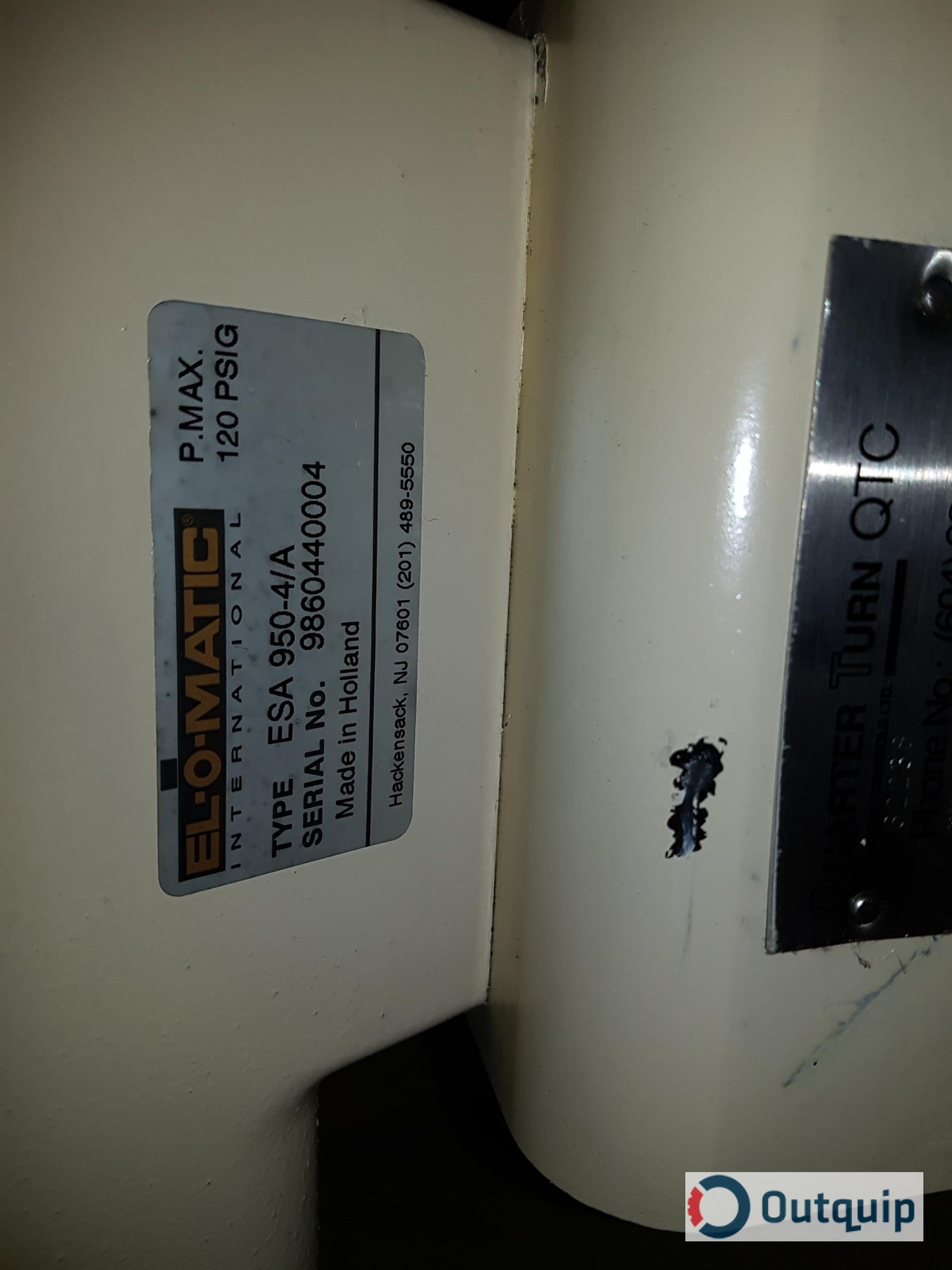 VALVE, VELAN 4" SB150 ELOMATIC 1035-GO-ASCO-67AFR -REPAIRABLE *FOR TRS ODOUR REDUCTION