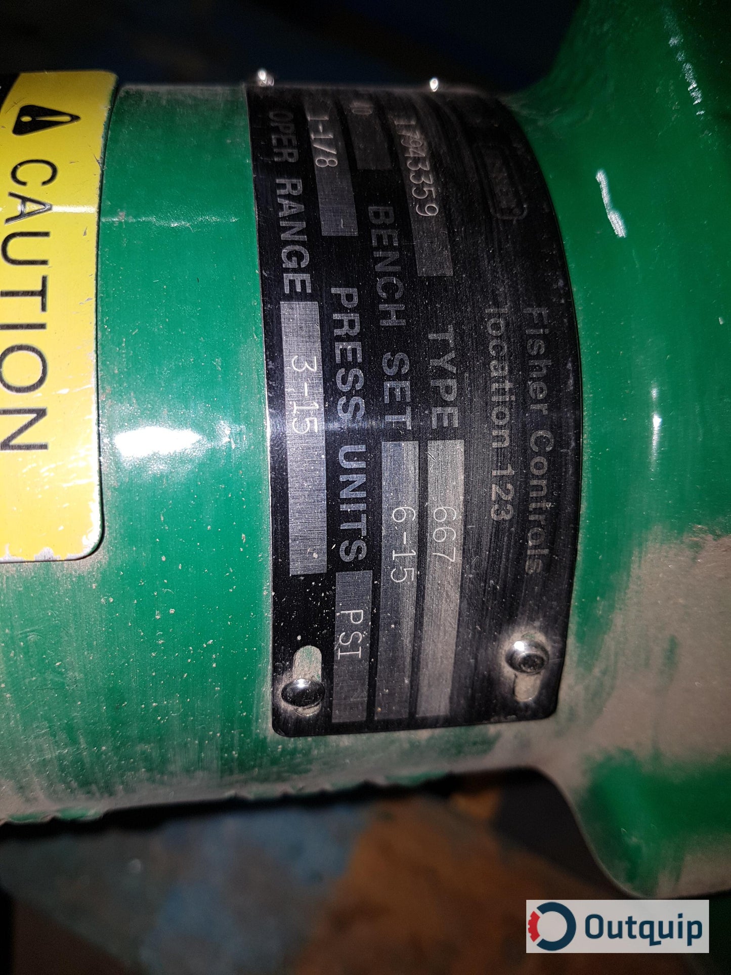 VALVE,DIAPHRAGM OPERATED CONTROL 2" FISHER #667-40 MO-ED C/W SIDE MOUNTED HAND