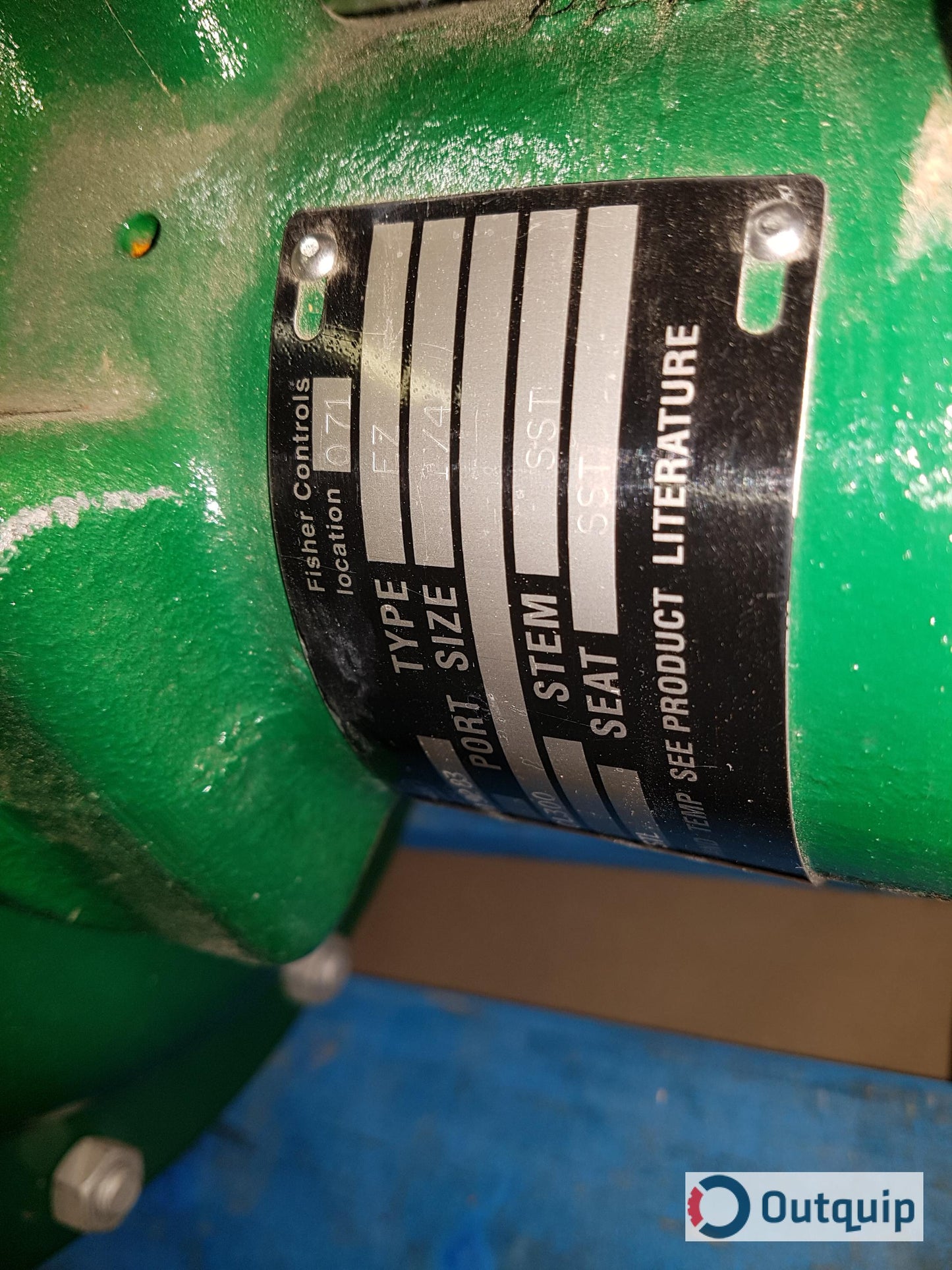 VALVE, CONTROL 1" FISHER TYPE EZ-6678-546 MICRO FORM FLANGED BODY 3/8 M FORM TRIM REVERSE