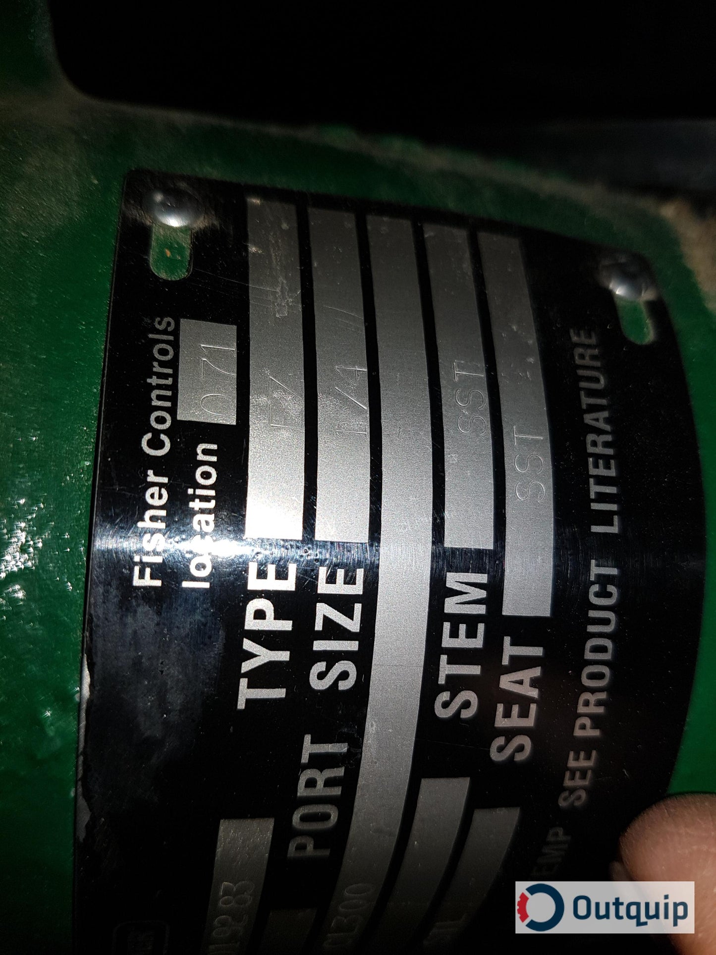 VALVE, CONTROL 1" FISHER TYPE EZ-6678-546 MICRO FORM FLANGED BODY 3/8 M FORM TRIM REVERSE