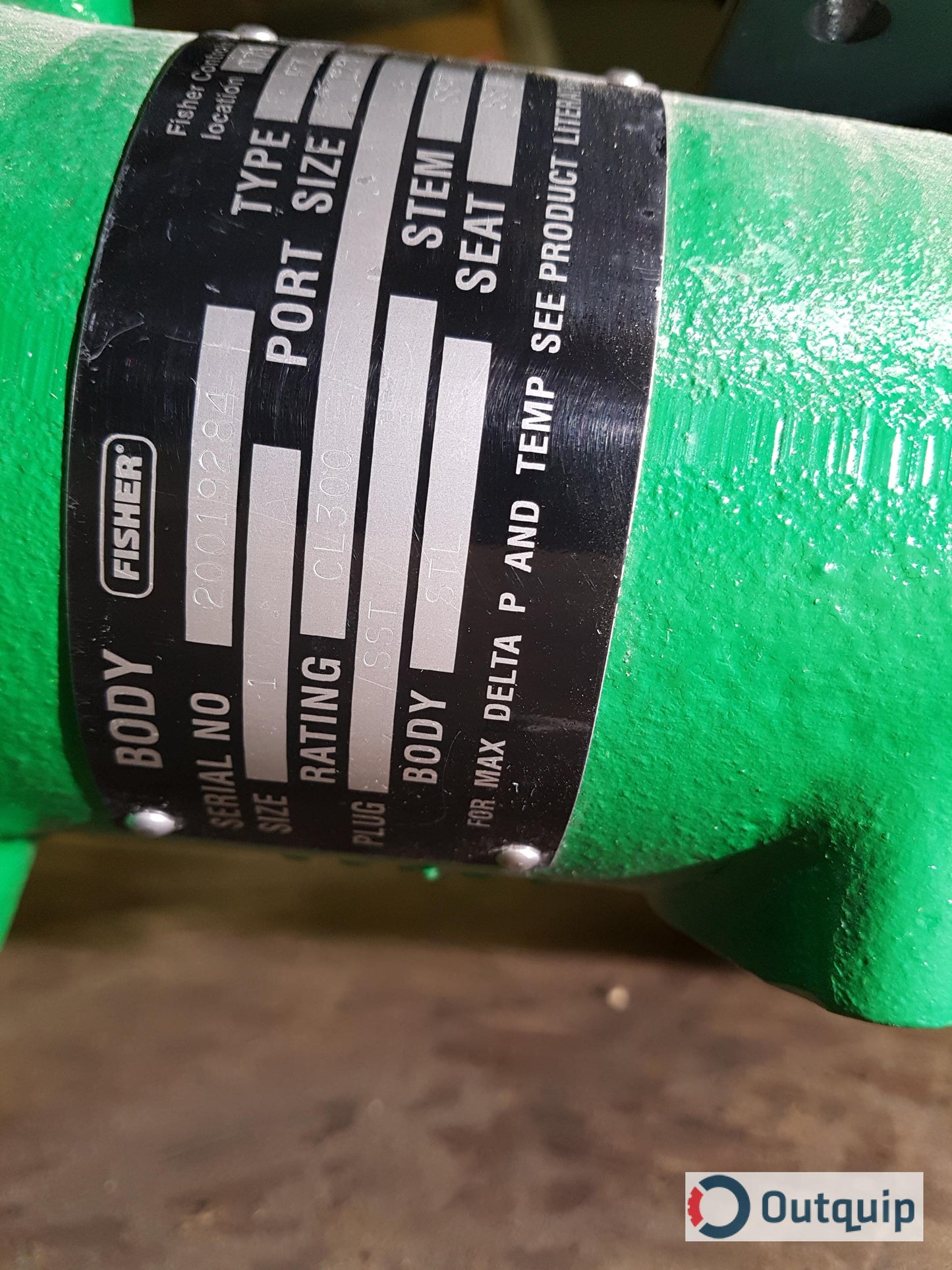 VALVE, CONTROL 1" FISHER TYPE EZ-6678-546 MICRO FORM FLANGED BODY 3/8 M FORM TRIM REVERSE