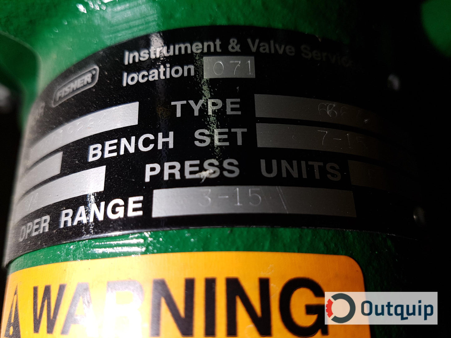 VALVE, CONTROL 1" FISHER TYPE EZ-6678-546 MICRO FORM FLANGED BODY 3/8 M FORM TRIM REVERSE