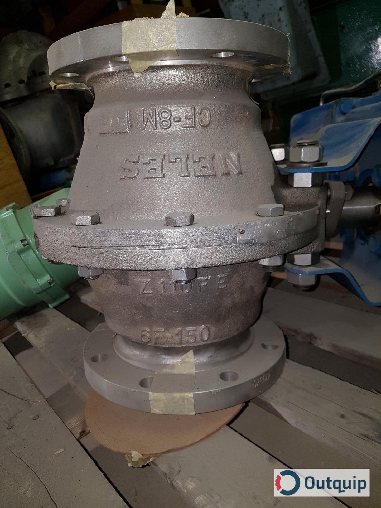 VALVE, BALL FULL BORE 6" NELES CLASS 150 FLANGED 316SS STELLITE SEATS C/W BC16