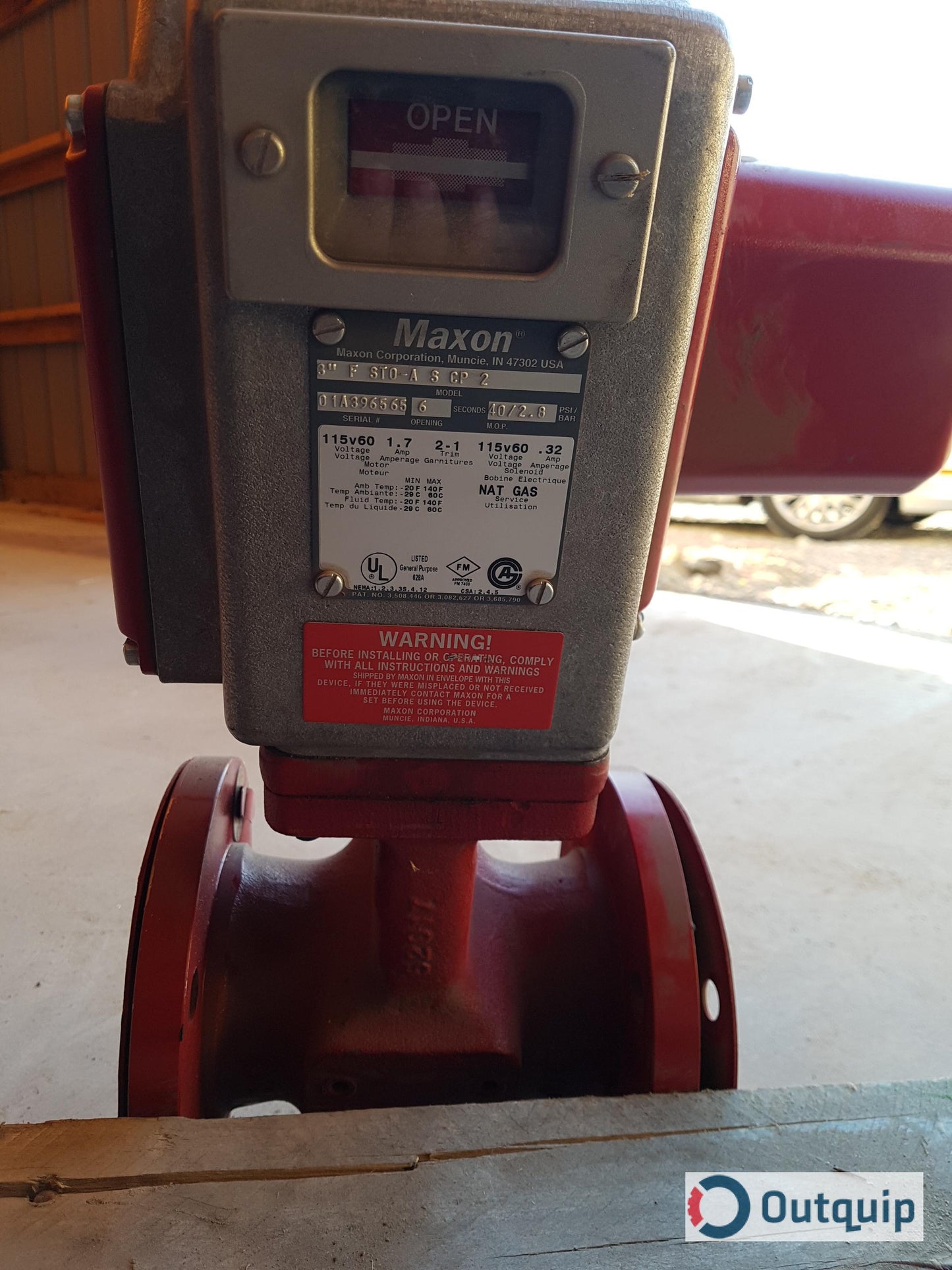 VALVE,BLEED, MAXON NATURAL GAS MODEL 3" CP STO-A 150# ANSI RAISED FACE FLANGE, STEEL BODY