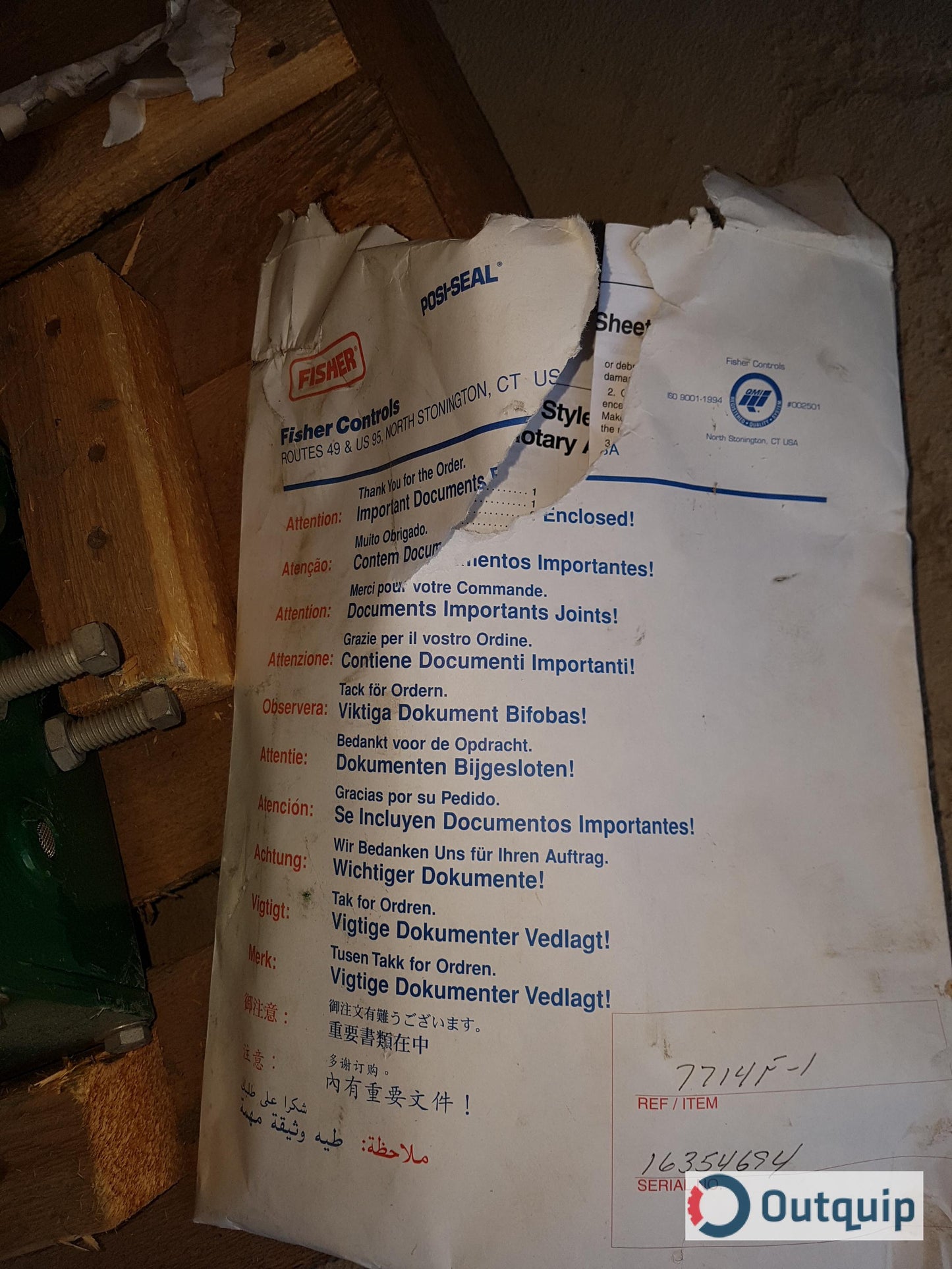 Fisher Posi-Seal 8560
CL 150 / 275 PSI CWP
3"