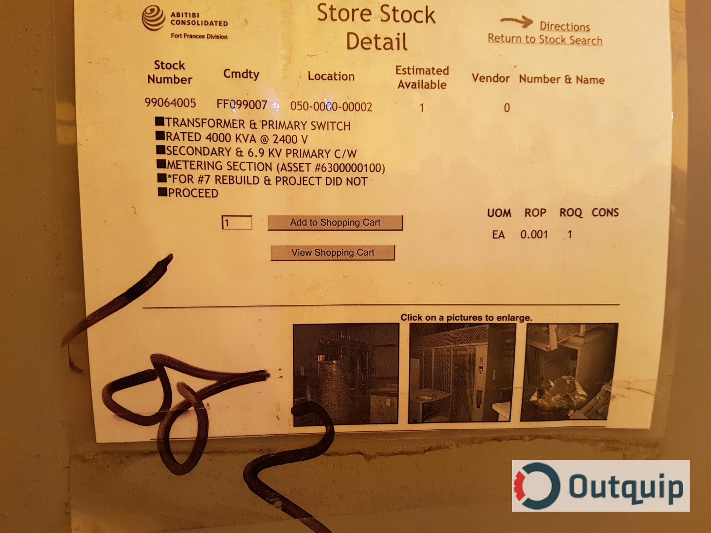 Westinghouse Switchgear Unit