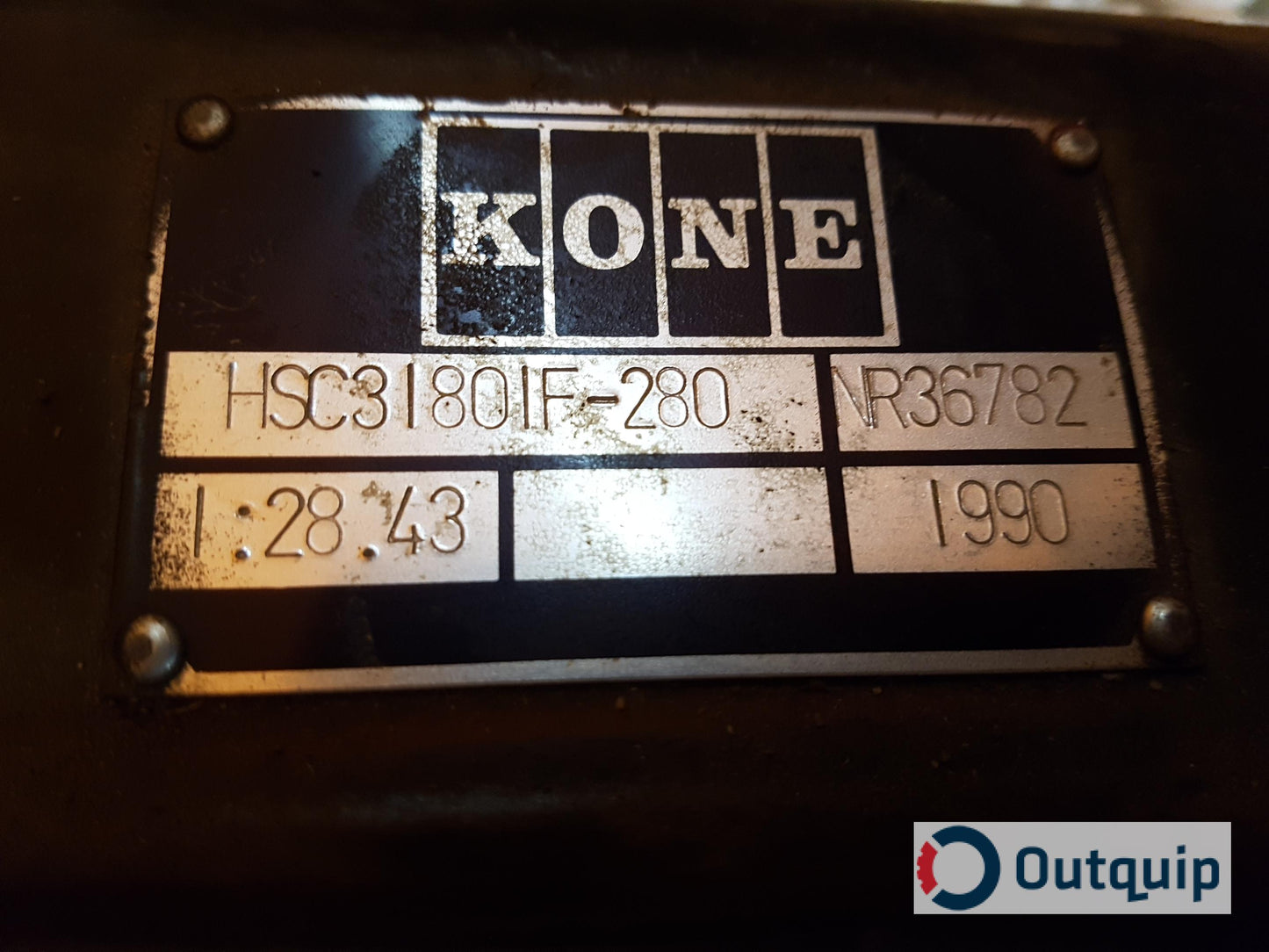 Kone
Reducer Gear
#HSC318011-280
Ratio: 28.42:1
