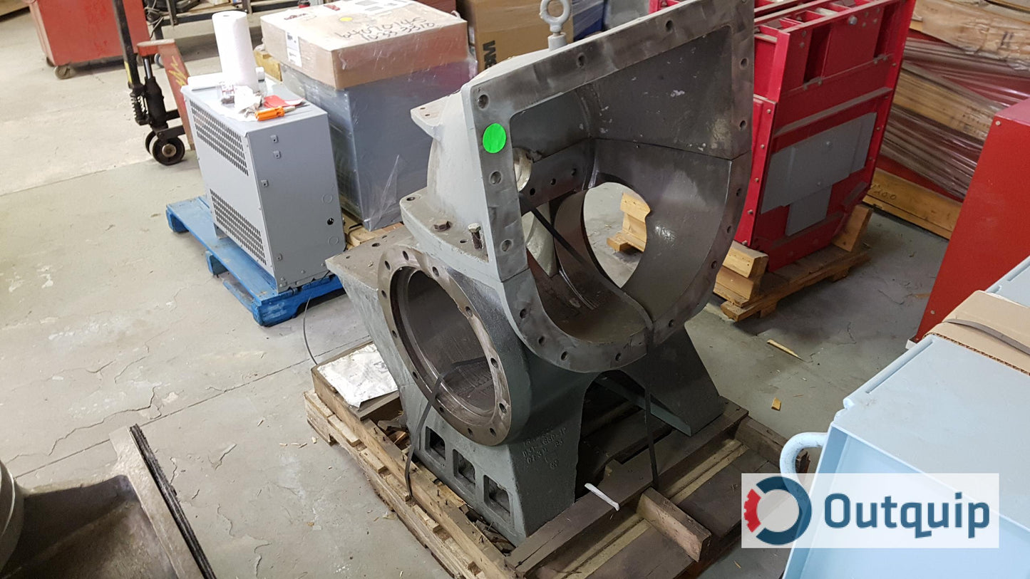 CLOVE ROTOR PUMP, THICK STOCK SERIES 1400 COMPLETE ASSEMBLY MOUNTED ON SHIPPING FRAME