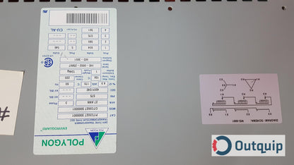 TRANSFORMER,POLYGON PART #PIT027UP,150 DEG C DELTA-WYE 575/420,27 KVA