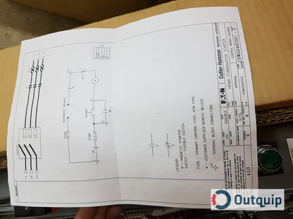 STARTER, COMBINATION SIZE 2 NON-REVERSING WITH FUSIBLE MOTOR CIRCUIT SWITCH EEMAC 1