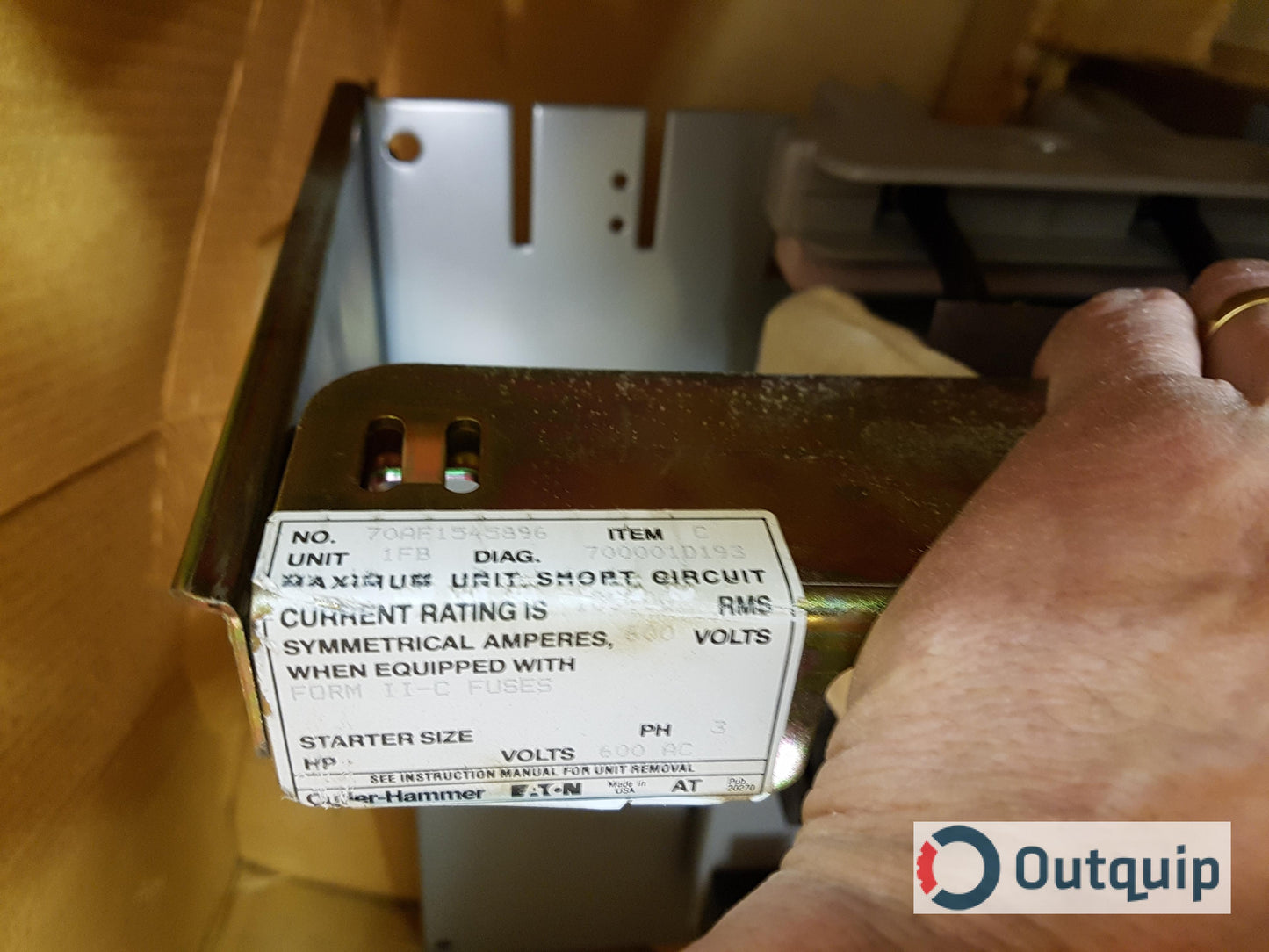 SWITCH,DISCONNECT 100 AMP C/W FORM II CLASS C FUSE CLIPS, DOOR &amp; HARDWARE FOR CUTLER-HAMMER