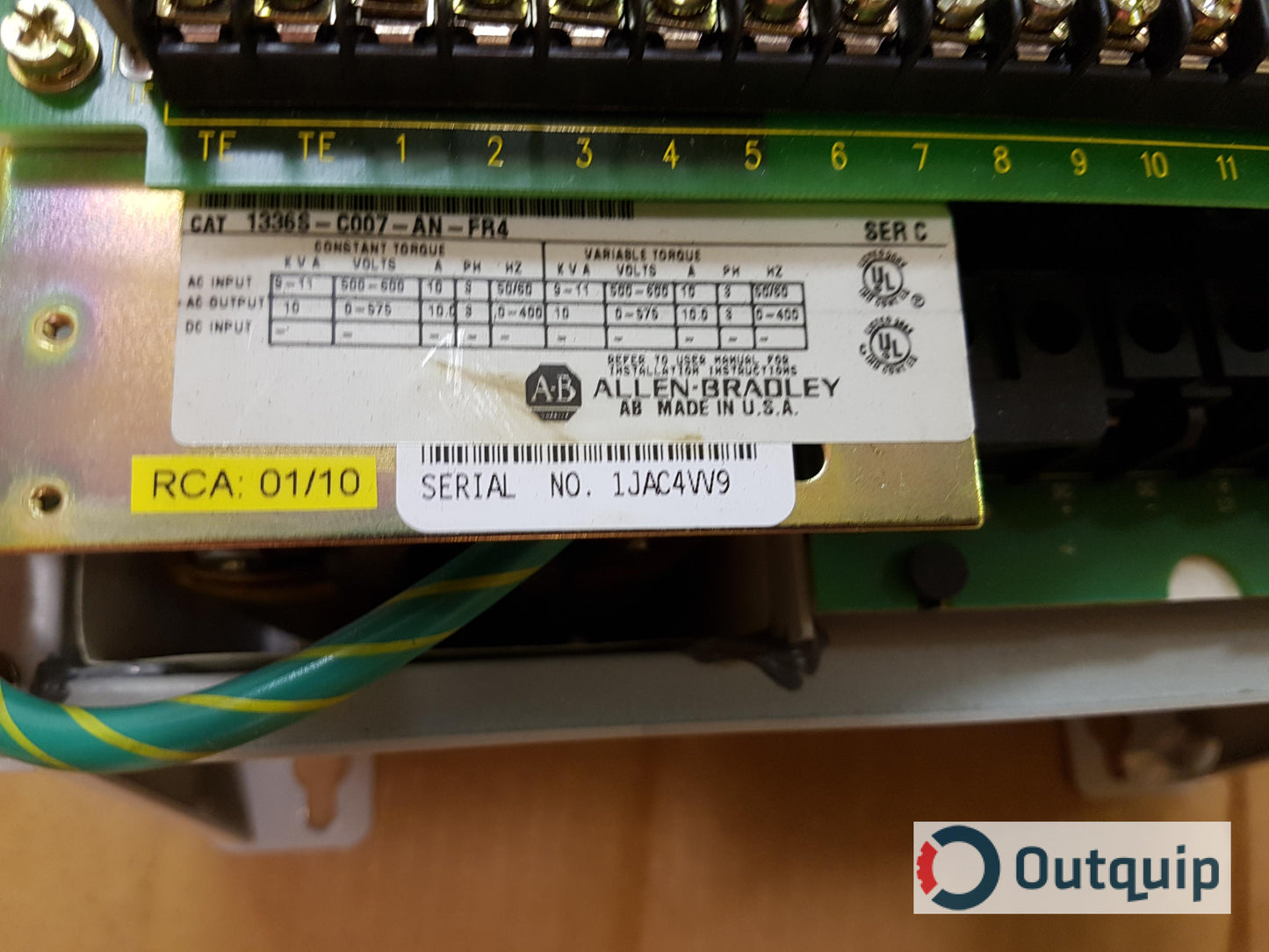 DRIVE,VARIABLE FREQUENCY 10HP 600V ALLEN-BRADLEY CAT # 1336S-C010-AN-FR4