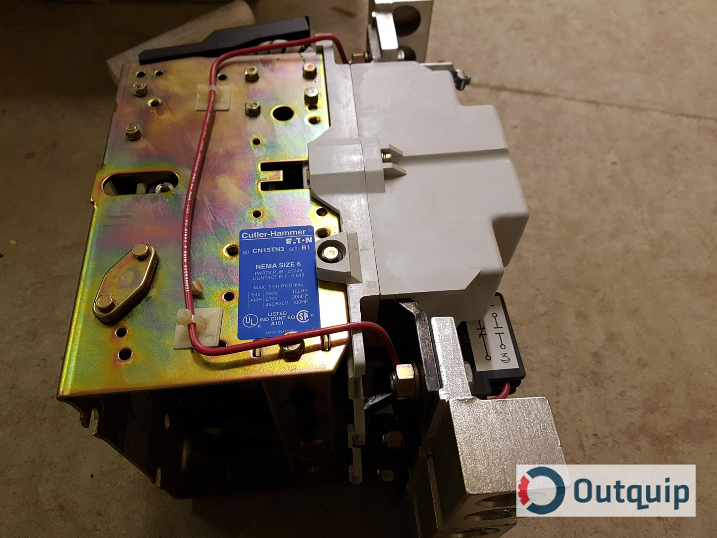 AC Magnetic Contactor -- CONTACTOR,CUTLER HAMMER FREEDOM SIZE 6 OPEN STYLE 600V COIL #CN15TN3DB