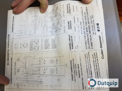 AC Magnetic Contactor -- CONTACTOR,CUTLER HAMMER FREEDOM SIZE 6 OPEN STYLE 600V COIL #CN15TN3DB