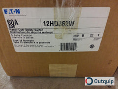 SWITCH SAFETY HD CUTLER HAMMER #12HD362WABFF 60 AMP, 3 PHASE, 600 VAC FUSIBLE HRC FORM II