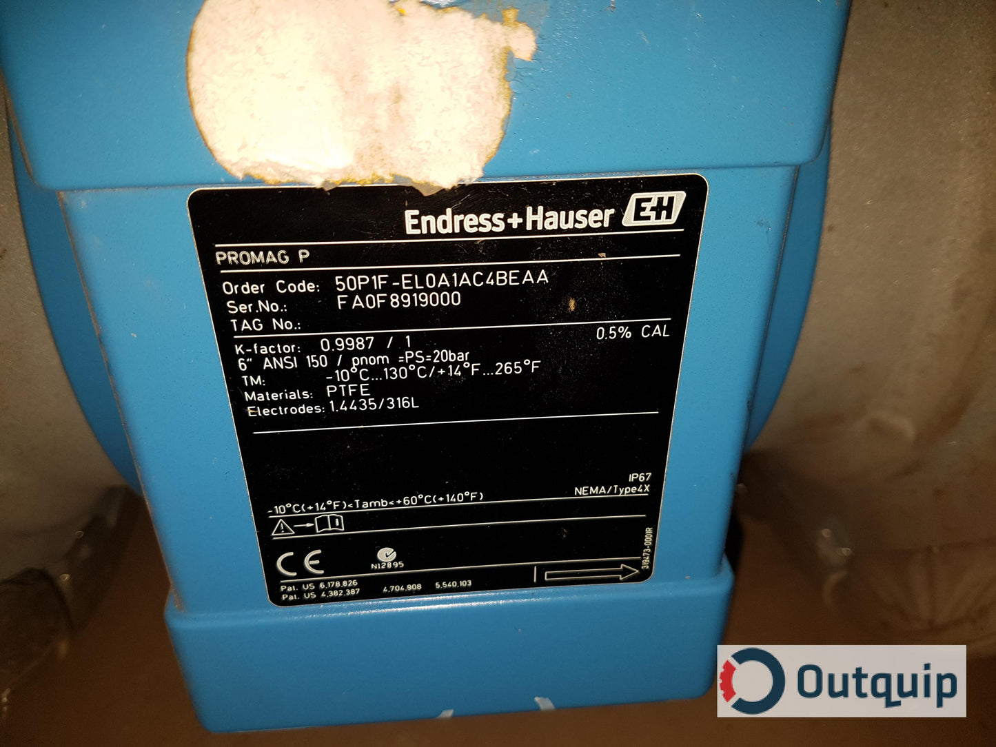 Endress+Hauser PROMAG 50P1F  6&quot; Flow Transmitter