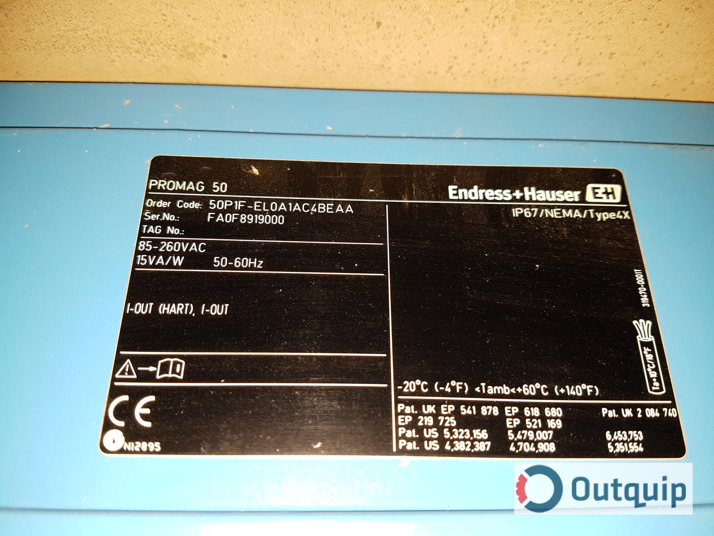 Endress+Hauser
1P67/NEMA/Type4X
PROMAG 50