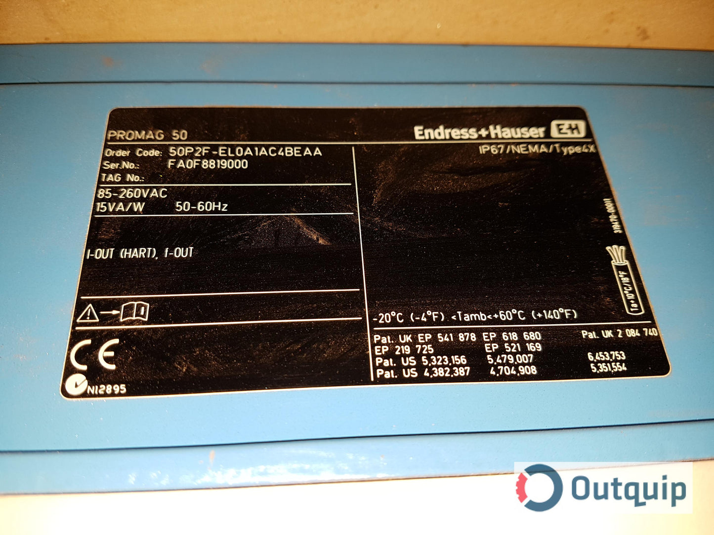 Endress+Hauser
1P67/NEMA/Type4X
PROMAG 50