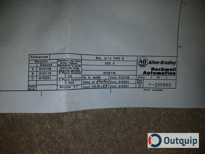 STARTER,ALLEN-BRADLEY SIZE 5 FOR UNIT SCA2100MCC *FOR EFFLUENT BUILDING MCC