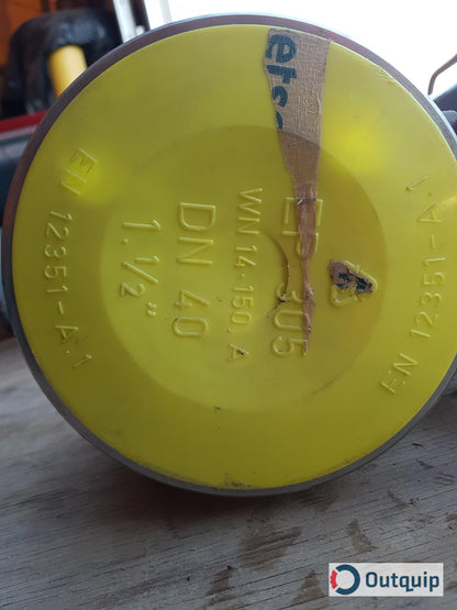 VALVE,BALL 1-1/2&quot; KAMYR ANSI CLASS 300 FLANGES 316SS SPRING TO CLOSE AIR TO OPEN MODEL