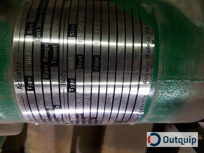 VALVE,FISHER 2&quot; MODEL #RSS-667 -3582G-67AFR (REPAIRABLE - R. WESTOVER) *FOR CLO2