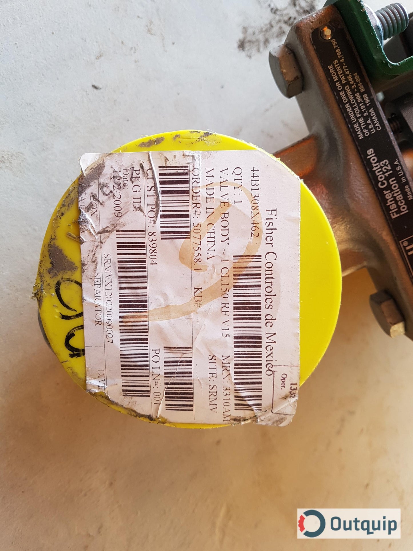 VALVE, BALL FISHER TYPE V150 SIZE 1&quot; 150# ANSI FLANGED 317SS BODY C/W 1052 SPRING