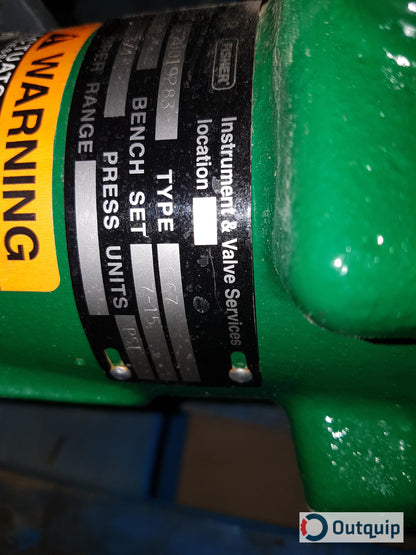 VALVE, CONTROL 1&quot; FISHER TYPE EZ-6678-546 MICRO FORM FLANGED BODY 3/8 M FORM TRIM REVERSE