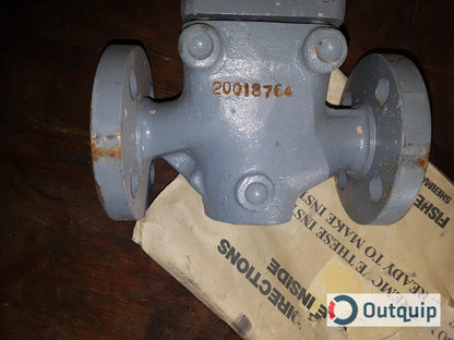 VALVE, CONTROL 1&quot; FISHER TYPE EZ-6678-546 MICRO FORM FLANGED BODY 3/8 M FORM TRIM REVERSE