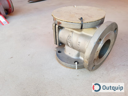 VALVE, PLUG 3&quot; DURCO 3-WAY MG411-A-L-1-D4/D4 150# FLANGED CONNECTION PRESSURE C/W