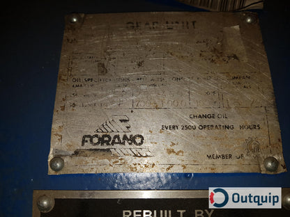 Forano Gear Reducer Size SI-13-11 Ratio: 3.5:1