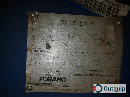 Forano Gear Reducer Size SI-13-11 Ratio: 3.5:1