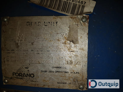 Forano Gear Reducer Size SI-13-11 Ratio: 3.5:1